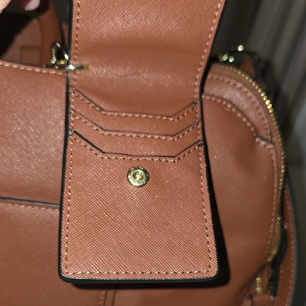 Steve Madden Tan Leather Briefcase